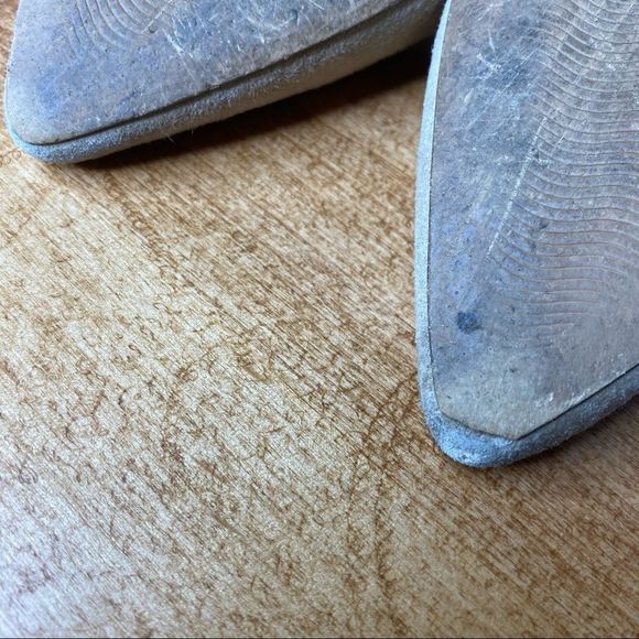 Steve Madden Sunshine Pointed Toe Nude Suede Lace-Up Ballet d’Orsay Flats 6 - Picture 11 of 13